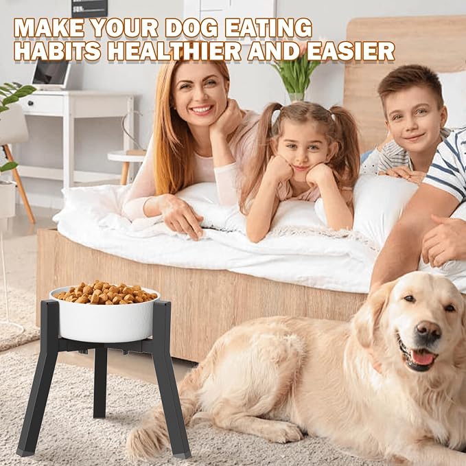 Elevated Dog Bowl Stand for Large Dogs with Tray, Adjustable Width 7-10.6", Raised Food Water Bowl Stand, Bowl NOT Included - Image 7