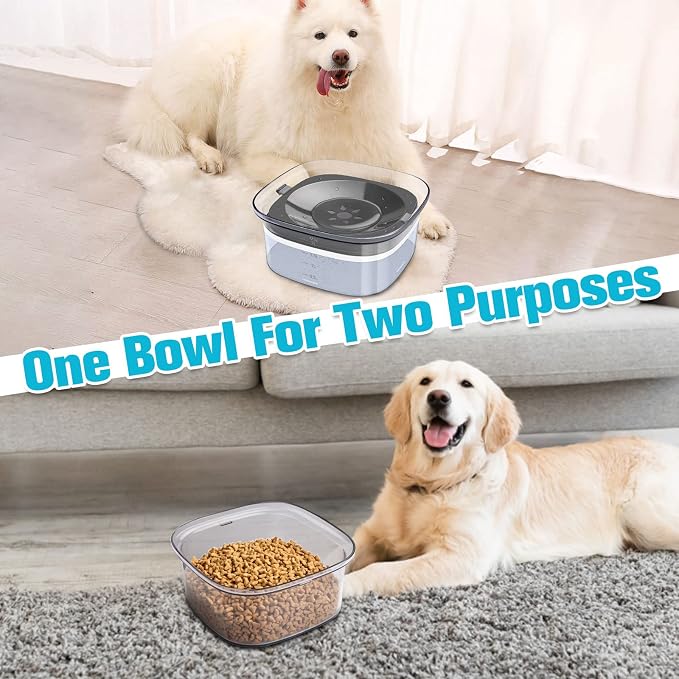 UPSKY 70oz Dog Water Bowl, No Spill Slow Drinking Feeder for Messy Drinker | Large Capacity, Spill Proof, Prevent Pet Prevents Choking, Anti-Slip, Visible Water Level, Suitable for Travel and Car Trips - Image 7