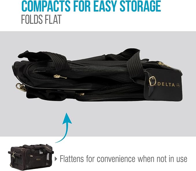 Sherpa Delta Airlines Travel Pet Carrier, Airline Approved & Guaranteed On Board - Black, Medium - Image 9