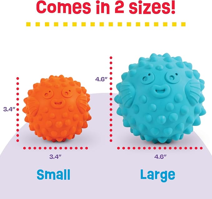 Brightkins Tough & Tumble Treat Dispenser Large Pufferfish - Interactive Dog Toys, Dog Treat Dispenser Toy, Puppy Training Toys, Durable Puzzle Balls for Dogs, Enrichment Slow Feeder Ball - Image 4