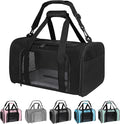 Carriers Soft-Sided Pet Carrier for Medium Large Cats Dogs Under 35Lbs,Breathable Mesh Ventilation Design,Airline Approved Cat Carrying Case(X-Large,Black) by Yipincover