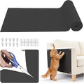 Large Cat Scratcher, 78.7x15.7 Cat Scratch Furniture Protector | Trimmable, No-Shedding Cat Scratch Pad with Self-Adhesive Backing for Climbing, Protects Walls and Couch, Black by Petinstinct