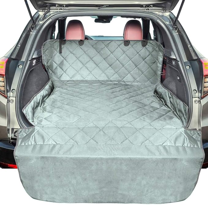 SUV Cargo Liner for Dogs - Water Resistant Trunk Cover for Midsize SUVs | Pet Cargo Cover with Bumper Flap Protector, Non-Slip Car Trunk Mat, Dog Car Seat Cover Prevents Scratches Pet Hair Mud Dirt by F-color