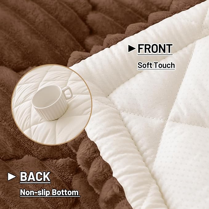 Smiry Couch Cover for Dogs Washable, Non Slip Fuzzy Pet Sofa Protector | Soft Thick Furniture Cover for Sofa, Loveseat and Sectional, Scratch & Pet Hair Resistant (Chocolate, 35.4" x 70.9") - Image 5