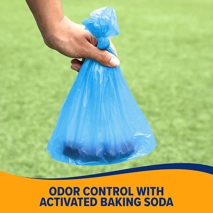 Arm & Hammer Durable Disposable Dog And Cat Waste Bags With Activated Baking Soda, 180 Dog Poop Bags, 9 x 14 Inches, Blue (Pack of 2) - Image 4