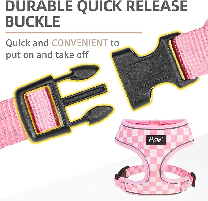 PUPTECK Small Dog Harness and Leash Set No Pull for XS XXS Sized Dogs Puppy | Escape Proof No Choke Pet Cat Adjustable Soft Padded Walking Vest - Image 4