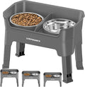 URPOWER Elevated Dog Bowls, 3-in-1 Double Deck Raised Dog Bowl Stand | 4 Height Adjustable Raised Stand with 2 Stainless Steel Food Bowls & Licking Plate for Small, Medium & Large Dogs by URPOWER