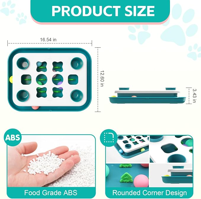 Cat Puzzle Toys for Indoor Cats Mind Game Ball Track Kitten Food Puzzles Toy Sensory Activity Cat Enrichment Toys Treat Feeder Entertainment Mental Stimulation Kitty Gift - Image 3