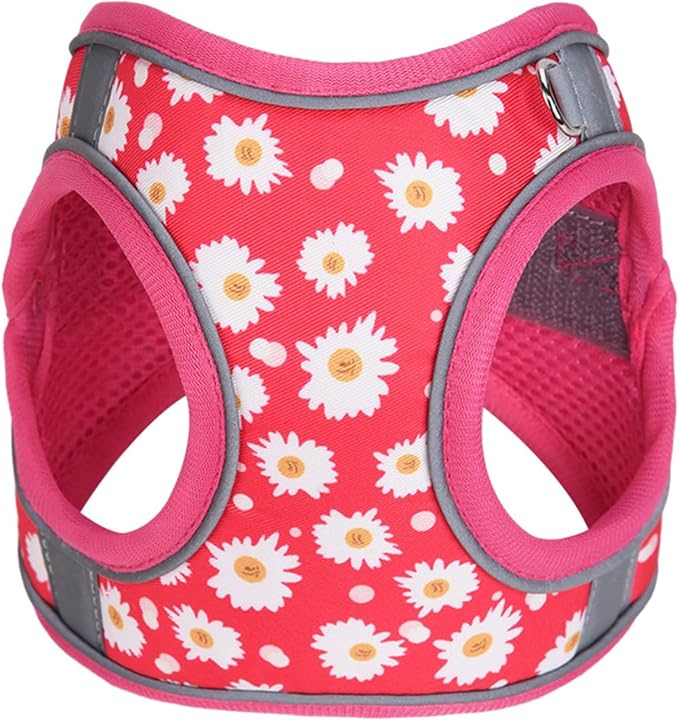 Step in Dog Harness No Pull Flower Adjustable Soft Mesh Harness | Reflective Escapeproof Pet Vest Harness and Leash Set for Small Medium Dogs - Image 3