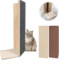 24" Tall Couch Corner Scratching Post with 3Pcs Replaceable Self-Adhesive Cat Scratching Post Carpet, Cat Scratch Pad Mat- Stylish Indoor Cat Scratcher Board Furniture Protector by YEXEXINM