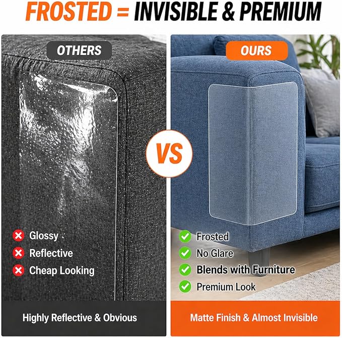 Cat Scratch Furniture Protector for Couch, Clear Cover from Cat Claws | Clear Self-Adhesive Furniture Protector Helps Stop Cat Scratching On Couches And Sofas With Easy, Clean Removal - Image 2