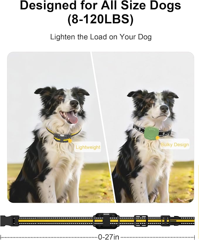 3 Pack Dog Training Collar – Remote Dog Shock Collars with Beep, Vibration and Safe Shock Modes, Rechargeable IP67 Waterproof E-Collars for Small, Medium & Large Dogs with LED Night Light - Image 6