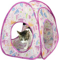 Andiker Cat Tent, 3 Holes Safe and Strong Cute Cats Tunnel Collapsible Easy to Carry Cat House for Indoor Cats Kittens Hiding Playing Training Sleeping(Tent Pink) by Andiker-ServingforYou