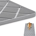 Silicone Cat Litter Mat 34" x 22" Cat Mat for Litter Box with Surface Brush | Extra Large Cat Litter Box Mat for Scatter Control, Non-Slip, Waterproof Cat Litter Mat Litter Trapping Mat with Raised Edge by Bartuke