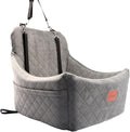 WOOAIDAGG Dog Car Seat for Medium Sized Dog,Pet Travel Car Bed with Seat Belt Channle,Fully Detachable and Washable Car Dog Seat with Adjustable Straps,3 Straps Easy to Install (Grey) by WOOAIDAGG