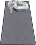 Cat Litter Mat for Litter Box, Silicone Large Cat Litter Trapping Mat - 51.2x25.6 in, Waterproof & Non-Slip, Durable & Easy Clean, Gray by Jacooxi