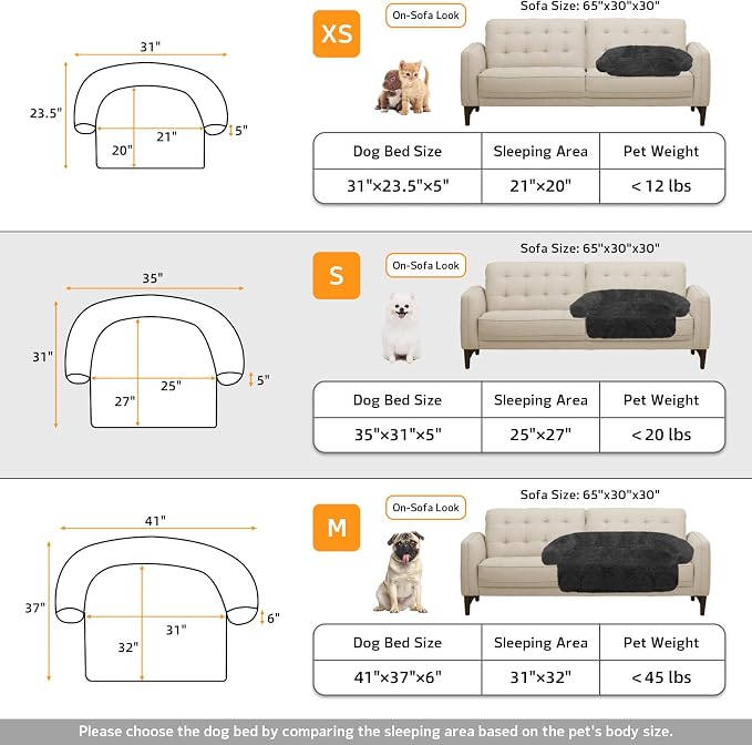 Calming Dog Bed Fluffy Plush Dog Mat for Furniture Protector with Removable Washable Cover for Large Medium Small Dogs and Cats (Small(35x31x5), Dark Grey) - Image 5