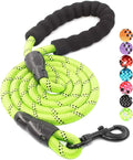 2/4/5/6 FT Dog Leash with Comfortable Padded Handle and Highly Reflective Threads for Small Medium and Large Dogs (5FT-1/2'', Green) by BAAPET