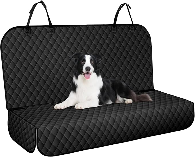 Waterproof Dog Backseat Cover for Cars, Pet Seat Protector, Carbon Black by NECKORY