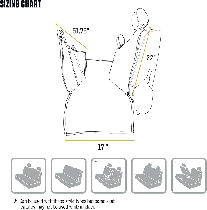 Carhartt Universal Fitted Nylon Duck Pet Hammock Carhartt Brown | Dog Back Seat Cover - Image 5