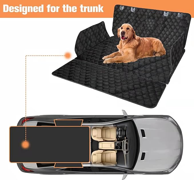 PETICON SUV Cargo Liner for Dogs, Trunk Cover with Bumper Flap Protector | Waterproof Pet Cargo Cover with Side Flaps, Dog Car Seat Cover with Non-Slip Mat, Prevents Scratches, Pet Hair, Mud, and Dirt - Image 6