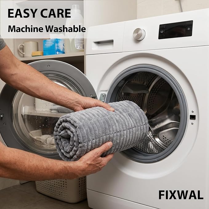 Fixwal Waterproof Flannel Dog Couch Cover, 27.6" x 59", Light Gray | Integrated TPU Barrier, Non-Slip Backing, Machine Washable, Pet Friendly, Easy Clean Pet Hair, Soft Sofa Cushion Protector - Image 6