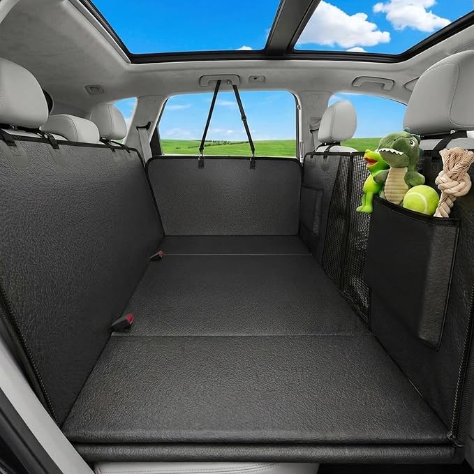 Victoper Dog Car Seat Cover, 600D Heavy Dute Car Seat Cover for Dogs Pets,100% Waterproof Anti-Scratch Nonslip Dog Hammock for Cars, Hard Bottom Seat Covers Protector for Sedan SUV Truck PU Leather by Victoper