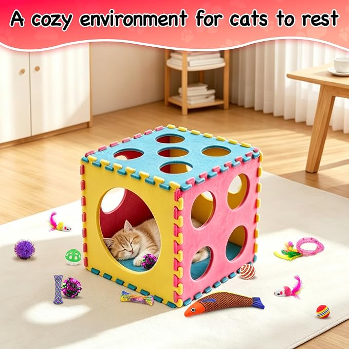 39 Pcs Cat Toys for Indoor Cats, Interactive Fun | Kitten Feather Wand, Catnip Toys, Chew Rope, Springs and Balls, Boredom Relief, Safe and Durable, for All Breeds - Image 7
