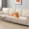 Ameritex Sofa Cover Waterproof for Seats Couch Cover for Dogs Pet Couch Cover Velvet for Chair Loveseat Sofa Machine Washable (Beige, 30x100 Inch) by Ameritex