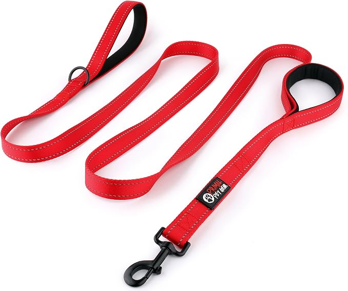 Dog Leash 6ft Long,Traffic Padded Two Handle,Heavy Duty,Reflective Double Handles Lead for Control Safety Training,Leashes for Large Dogs or Medium Dogs,Dual Handles Leads(Red) - Image 5