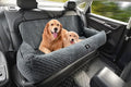 Large Dog Car Seat Under 100LBS,Dog Car Bed with Safety Tethers/Storage Pocket,Only for Back Seat-Gray by Qualityproductsqualityservice