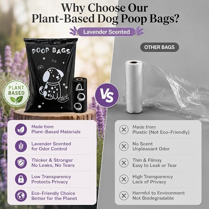 Dog Poop Bags Rolls with Dispenser 360 counts 13x9 in Black | Scented Poop Bags for Dogs Extra Large Guaranteed Leak Proof and Extra Thick, For poop bags for dogs Walking and Cat Litter - Image 4