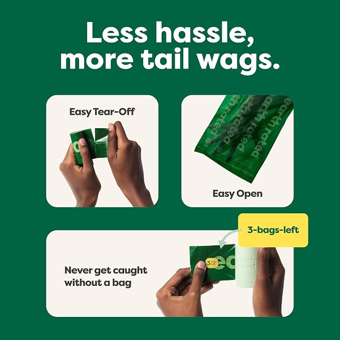 Earth Rated Dog Poop Bags on Refill Rolls, 600 Bags, Unscented | Guaranteed Leak Proof and Extra Thick Waste Bag Refill Rolls - Image 3