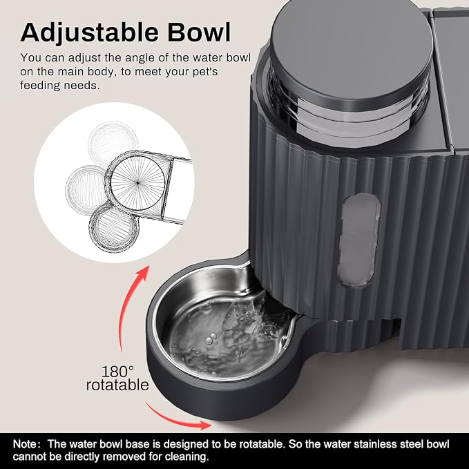 Gardner Pet Automatic Gravity Cat Food Feeder and Water Dispenser Stainless Steel Two-in-One Set Large Capacity Dispenser for Pets Dogs, Puppies, Kittens-(1.6 Gallons x 2) - Image 4