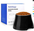 Dog Bowls,Cone Friendly Non Slip Single Dog Bowl with Stainless Steel Inner, Raised Bowls for Small and Medium Dogs Spaniel Dogs Long Ear, High Capacity, L/3 Cups Black by Petvillage