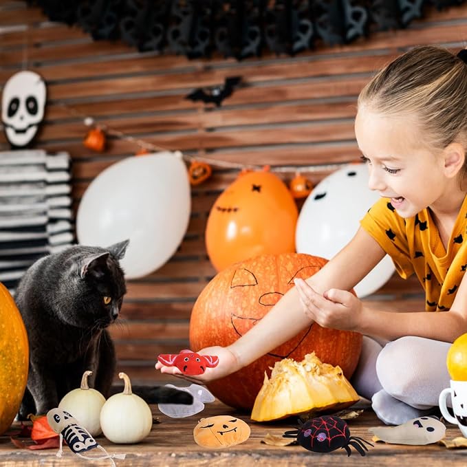 FOIMAS Halloween Catnip Toys,Pumpkin Ghost Catnip Toy Chew Bite Toy for Cat Interactive, Pack of 6 - Image 5