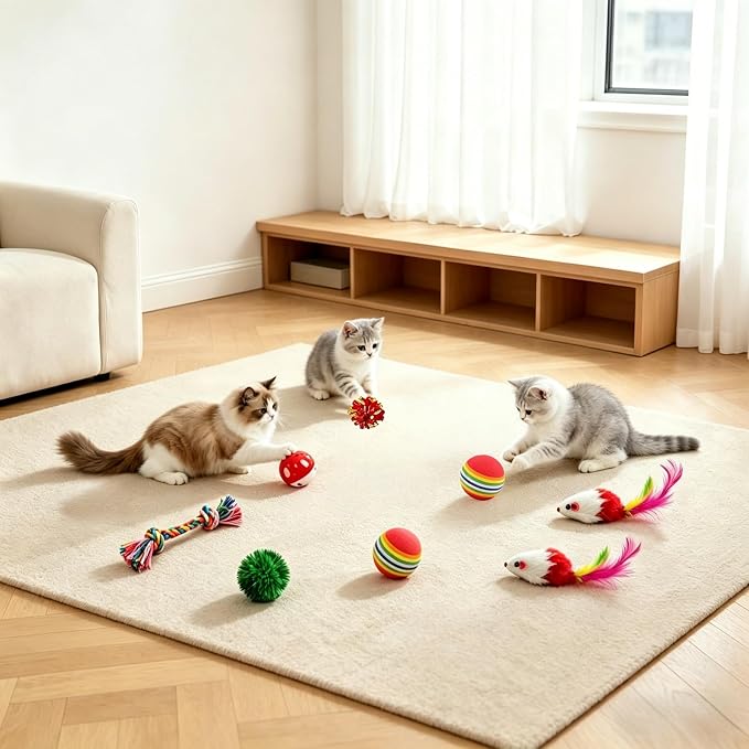 46 PCS Cat Toys for Indoor Cats, Kitten Toys with Mint Catnip for Kittens | Relieves cat boredom; reduces destructive behavior; safe material; various interactive styles; stimulates hunting instinct - Image 7