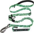 Hotsky Tactical Bungee Shock Absorbing No Pull Dog Leash,Leaves,4-6FT | Heavy Duty for Medium Large Dogs That Pull up to 660 lb,with Padded Double Handle ＆ Car Seatbelt,360°Rotating Locking Clasp by Hotsky