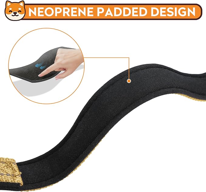 Reflective Dog Collar, Adjustable Soft Neoprene Padded,Khaki,M | Breathable Nylon for Medium Dogs,Tear-Resistant Webbing,Chafe‑Free on Walks and Hikes,Metal D-Ring,Night Safety - Image 4