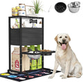 Elevated Dog Bowls, Height Adjustable Raised Dog Bowl Stand (4.5'' to 12''), Organizer Bowl Holder for Large Medium Dogs by SHAINFUN