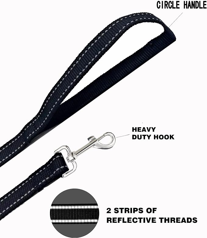 Nylon Training Dog Leash for Small Medium Dogs, 15ft 20ft 30ft 50ft 100ft Reflective Long Leash Dog/Puppy Lead for Obedience Recall Training, Camping - Image 4