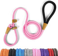 Dog Leash Slip Lead Braided Rope Pet Training Loop Leashes 5ft 6ft 8ft | Lynxking Strong Heavy Duty 1/2" 3/8", Durable Padded Handle No Pull Basic Training Nylon Lead,Small Medium Large Dogs Puppy by Lynxking