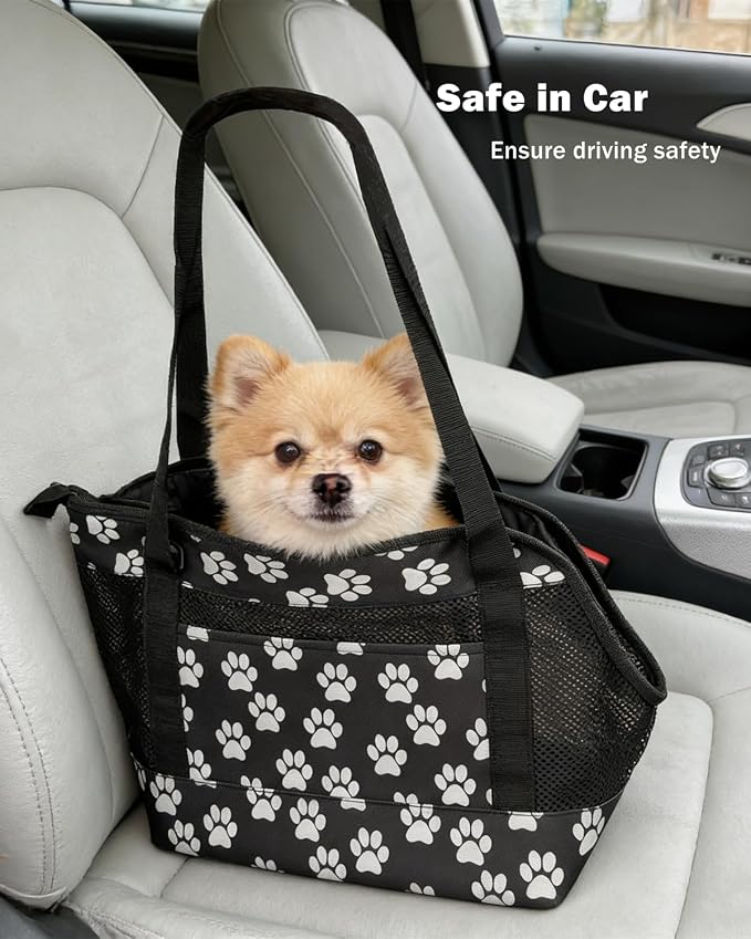 Dog Purse Carrier for Small Dogs with Pocket,Dog Carriers Soft Sided,Pet Carrier Purse for Puppy and Cats Up to16 lbs,Dogs and Puppies Tote Bag Carrier,Collapsible Travel Puppy Carrier - Image 8