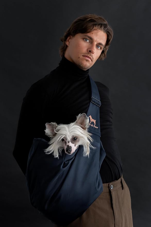 Noah & Paw Dog Sling Carrier for Small Dogs 3-10lb, Dog Sling for Small Dogs and Cats, Dog Carrier with Adjustable Padded Strap, Premium Twill, Lined with Fur, Double Safety Feature, Machine Washable - Image 8