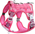 Auroth Tactical Pet Harness for Small Medium Large Dogs No Pull Adjustable, Reflective K9 Working Training Easy Control Vest Military Service Dog, Medium, Pink Camo | Heavy Duty with Handle, Breathable Padded, Reflective, Military K9, Easy Control for ... by AurothPets