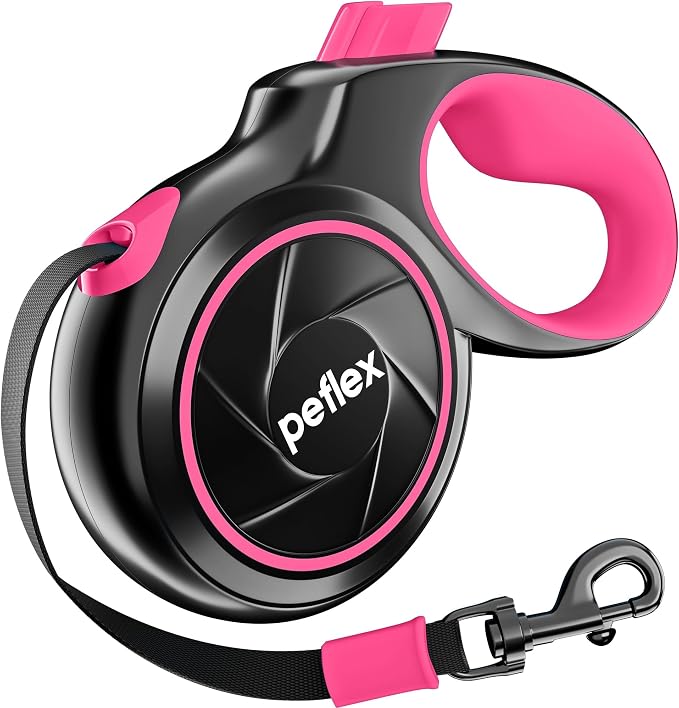 20.1 ft Retractable Dog Leash for Dogs 10–100 lbs - Heavy Duty Tape Leash with Strong Nylon Tape - 360° Swivel Control - One-Click Brake & Lock - Ergonomic Non-Slip Grip for Safe & Easy Daily Walks PK by RetractableDogLeash