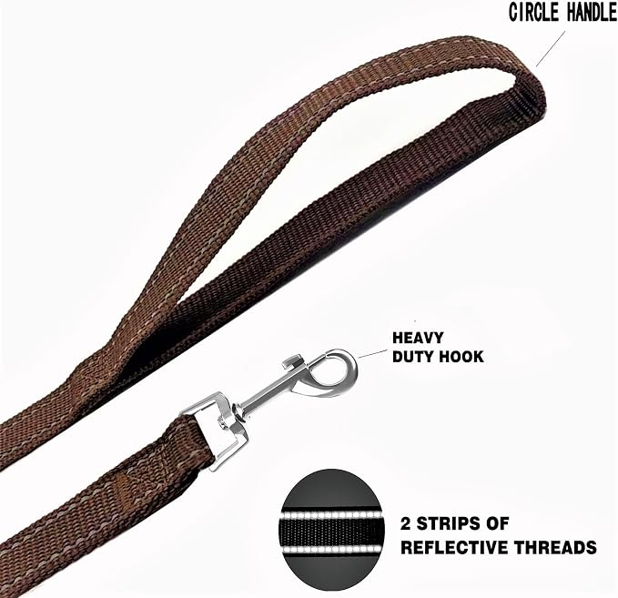 Nylon Training Dog Leash for Small Medium Dogs, 15ft 20ft 30ft 50ft 100ft Reflective Long Leash Dog/Puppy Lead for Obedience Recall Training, Camping - Image 4