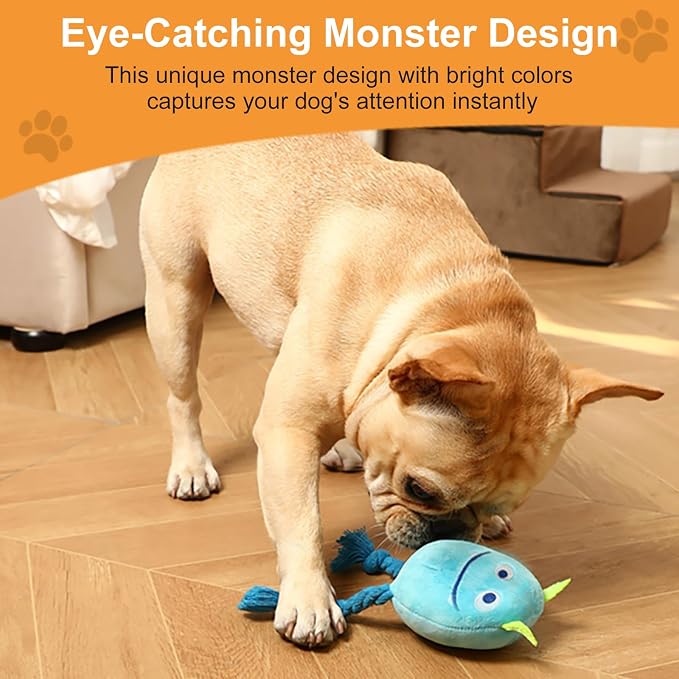 lilfrd 2 Pack Squeaky Rope Plush Dog Toys for Small Medium Puppies | Tug Chew Play, Boredom Relief, Small Medium Breeds, Puppy Toys to Keep Them Busy - Image 4