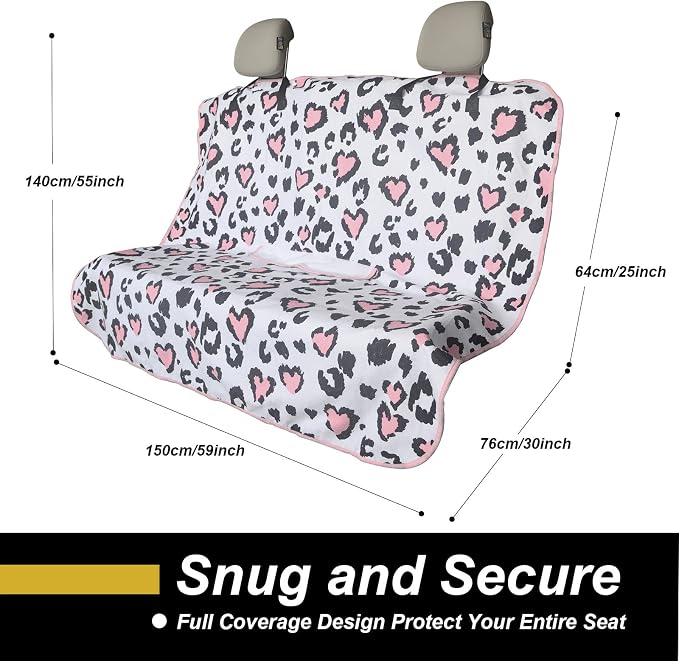 Car Seat Cover Protector Front Seats,for Gym Workout,Running,Swimming,Beach and Hiking,Waterproof Sweat Towel Bucket Seat Covers for Trucks SUV Jeep (Leopard Print) - Image 4