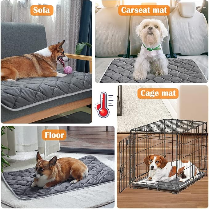 Self Warming Cat Bed Self Heating Cat Mat Thermal Pet Bed Mat Self-Warming Dog Crate Pad 20"x16" - Image 6